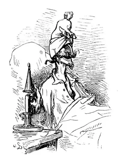 Illustration for Baron von Münchhausen Gustave Doré